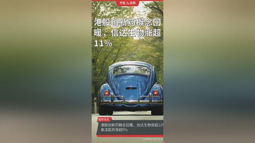 港股創(chuàng)新藥概念回暖，信達生物股價飆漲超11%